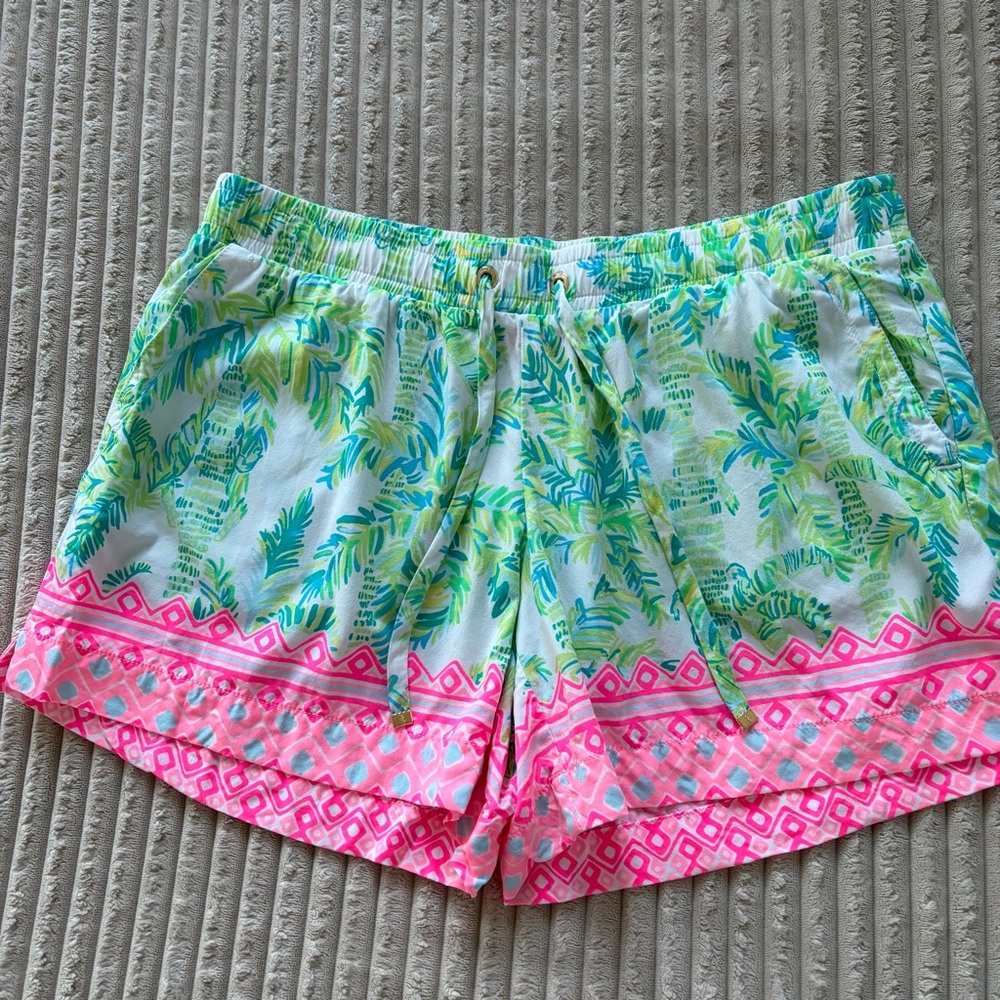 Lilly Pulitzer Katia Shorts Fresh Citrus Keep Palm Engineered Size Small